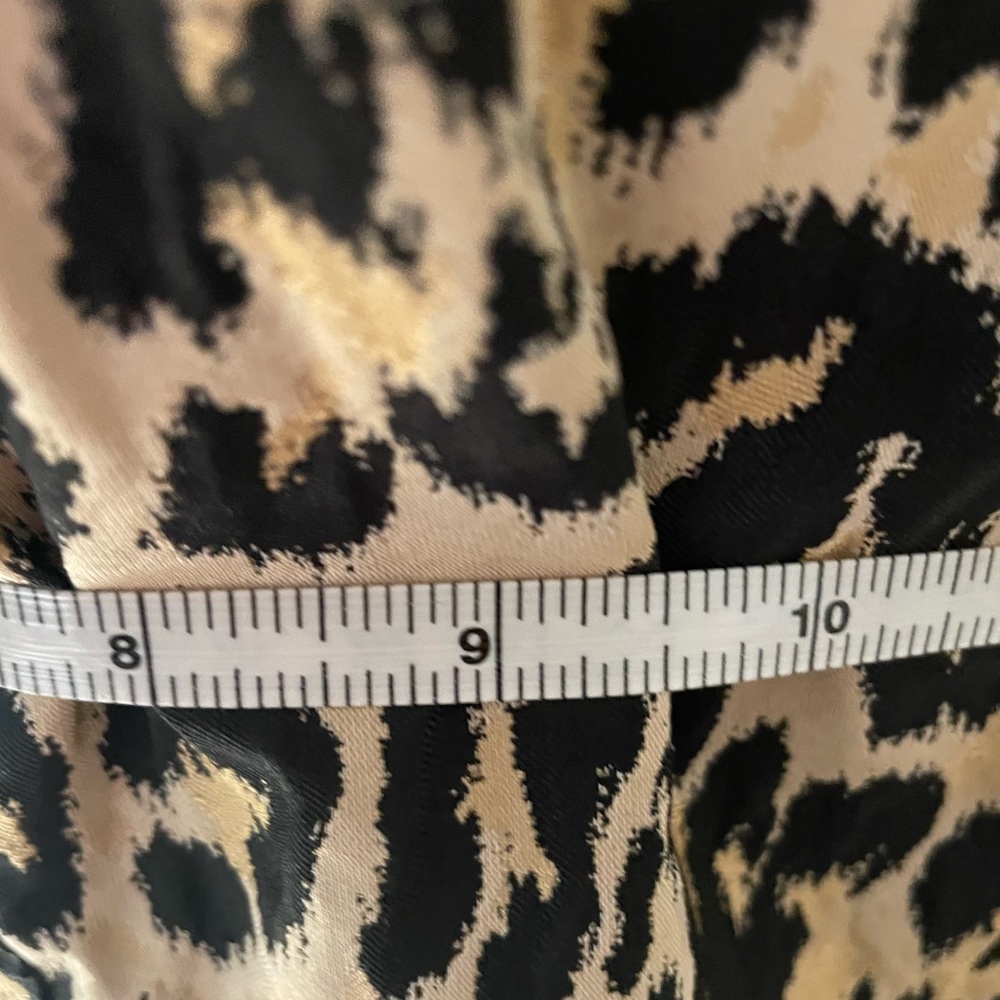 Dance & Marvel Leopard Print V Neck Dress with Puff Sleeves - Picture 9 of 14